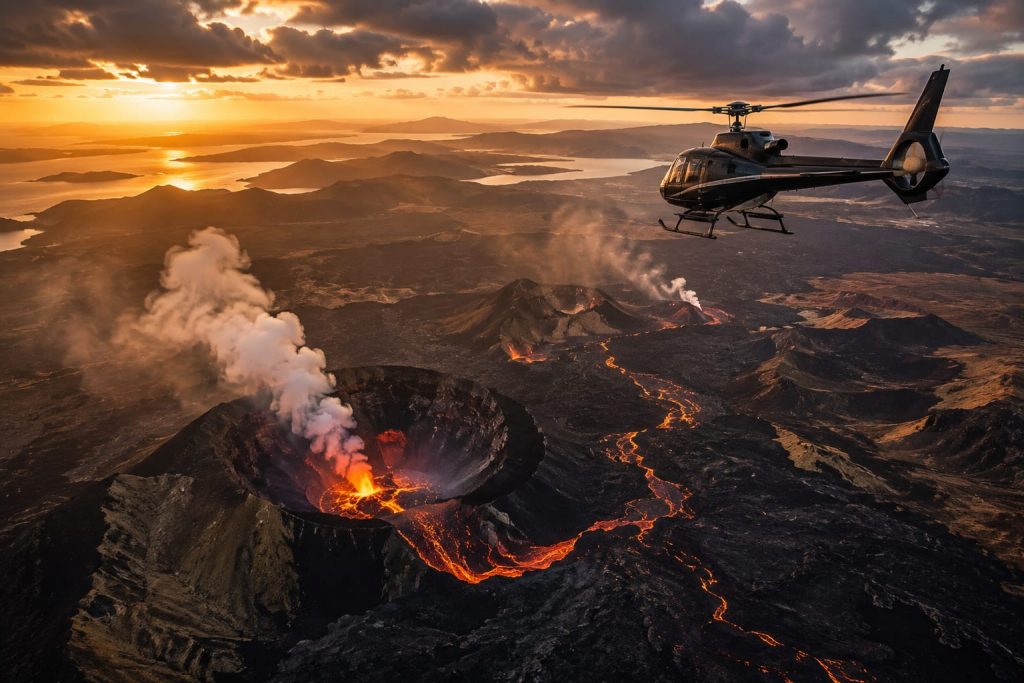 volcan desde aire